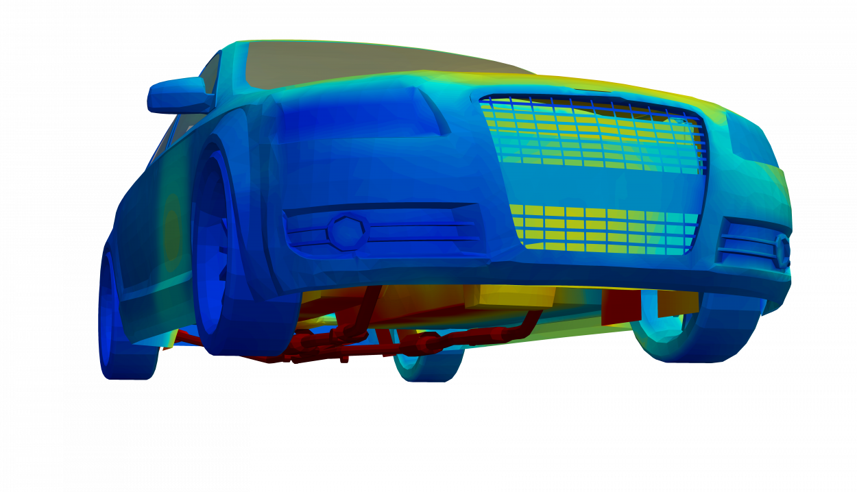 thermal simulation model of audi underbody with battery